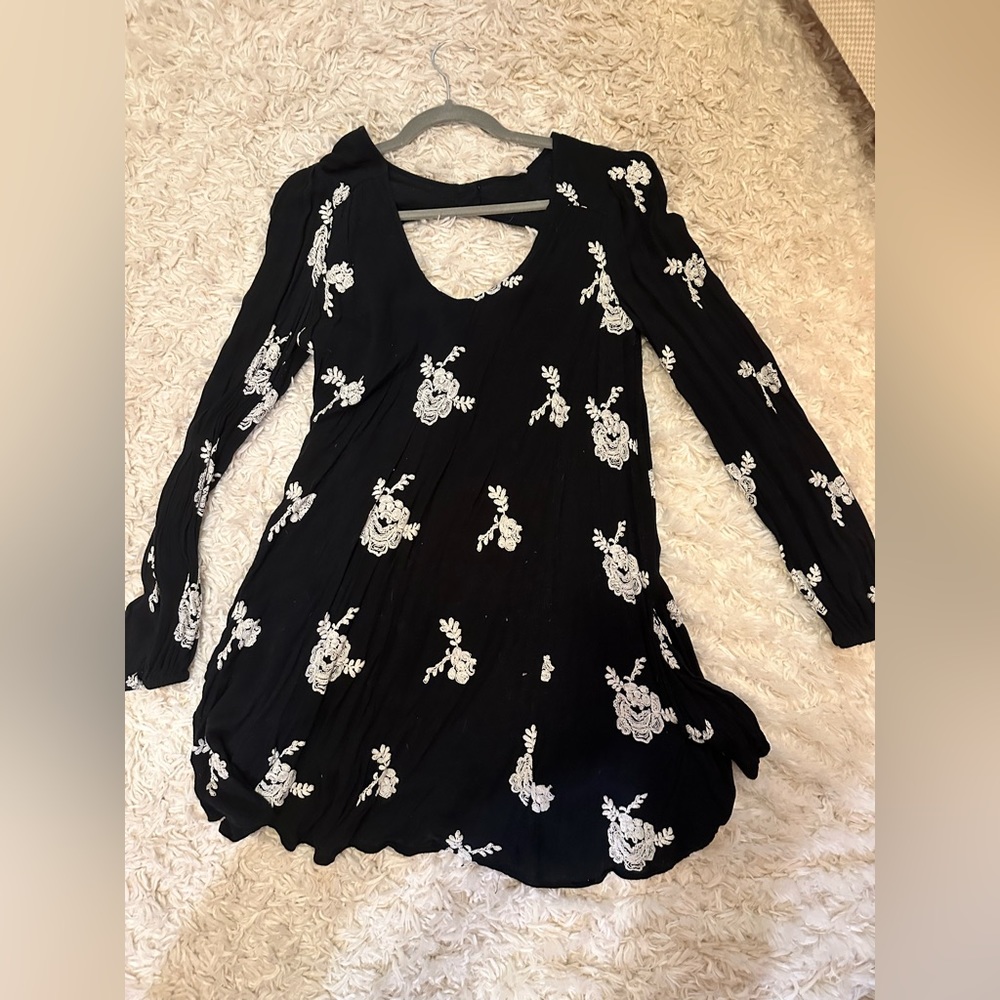 Free People Black Austin Mini Dress